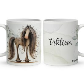 Névvel kérhető - Furi, de cuki lovas mintás bögre