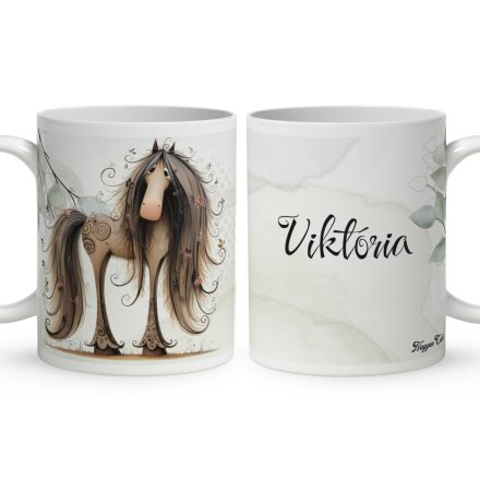Névvel kérhető - Furi, de cuki lovas mintás bögre