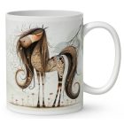 Névvel kérhető - Kedves furi lovas mintás bögre