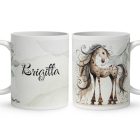 Névvel kérhető - Szép szemű furi lovas mintás bögre