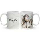 Névvel kérhető - Szép szemű furi lovas mintás bögre