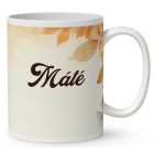 Névvel kérhető - Aranyos őszi manó mintás bögre