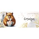 Névvel kérhető - Kávézó capybara mintás bögre