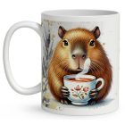 Névvel kérhető - Kávézó capybara mintás bögre