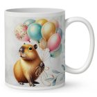 Névvel kérhető - Cuki lufis capybara mintás bögre