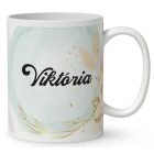 Névvel kérhető - Könyvmoly capybara mintás bögre