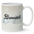 Névvel kérhető - Vidám szánkós capybara mintás bögre