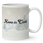 Névvel kérhető - Cuki Karácsonyi capybara pár mintás bögre