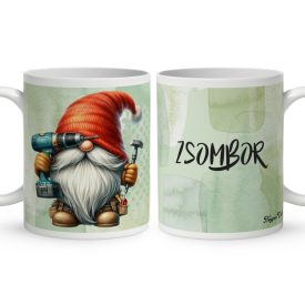   Névvel kérhető - Megszerelő Ezermester manó mintás bögre