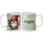 Névvel kérhető - Megszerelő Ezermester manó mintás bögre