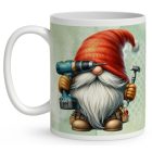 Névvel kérhető - Megszerelő Ezermester manó mintás bögre