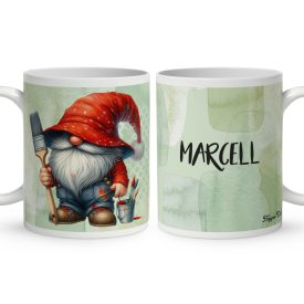 Névvel kérhető - Festő Ezermester manó mintás bögre