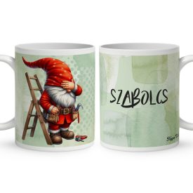   Névvel kérhető - Atyaég - Létrás Ezermester manó mintás bögre