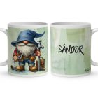 Névvel kérhető - Vízszerelő Ezermester manó mintás bögre