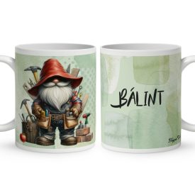   Névvel kérhető - A legjobb Ezermester manó mintás bögre