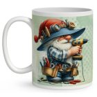 Névvel kérhető - Csavaros Ezermester manó mintás bögre