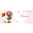 Névvel kérhető - Nagyon édes virág tündér mintás bögre