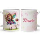 Névvel kérhető - Cuki virág tündér mintás bögre