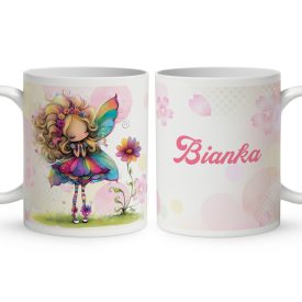 Névvel kérhető - Cuki virág tündér mintás bögre