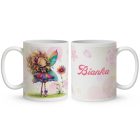 Névvel kérhető - Cuki virág tündér mintás bögre