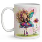 Névvel kérhető - Cuki virág tündér mintás bögre