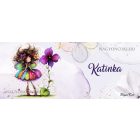 Névvel kérhető - Bájos ibolya virágos tündér mintás bögre