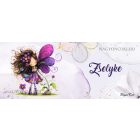 Névvel kérhető - Cuki ibolya virágos tündér mintás bögre