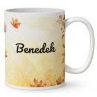 Névvel kérhető - Cuki őszi szemüveges bagoly mintás bögre