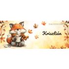 Névvel kérhető - Cuki őszi kávézós róka mintás bögre