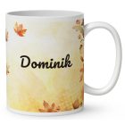 Névvel kérhető - Cuki őszi vöröspanda és a lámpás mintás bögre