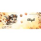 Névvel kérhető - Cuki őszi repülő mókus mintás bögre