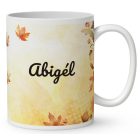 Névvel kérhető - Cuki őszi repülő mókus mintás bögre