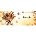 Névvel kérhető - Cuki őszi csodálkozó szarvas mintás bögre