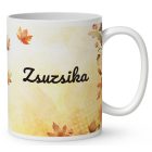 Névvel kérhető - Cuki őszi csodálkozó szarvas mintás bögre