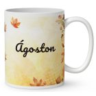 Névvel kérhető - Cuki őszi kávézós béka mintás bögre