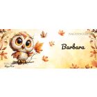 Névvel kérhető - Cuki őszi bagoly lány mintás bögre