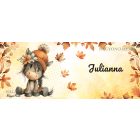 Névvel kérhető - Cuki őszi póni csüccs mintás bögre