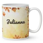 Névvel kérhető - Cuki őszi póni csüccs mintás bögre