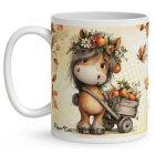 Névvel kérhető - Cuki őszi póni almával mintás bögre