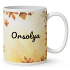 Névvel kérhető - Cuki őszi póni almával mintás bögre