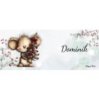 Névvel kérhető - Cuki karácsonyi kisegér mintás bögre