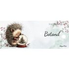 Névvel kérhető - Cuki karácsonyi süni és a hógömb mintás bögre