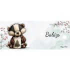 Névvel kérhető - Cuki karácsonyi borz egy kávéval mintás bögre