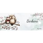 Névvel kérhető - Cuki karácsonyi baglyocskák mintás bögre