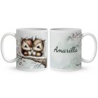 Névvel kérhető - Cuki karácsonyi mókuskák mintás bögre