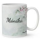 Névvel kérhető - Cuki karácsonyi bagoly szemüvegben mintás bögre