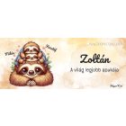 Névvel kérhető - Cuki lajhár Apa és két gyerek - Kicsi a rakás mintás bögre