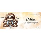 Névvel kérhető - Cuki lajhár Apa és három kis lajhár mintás bögre