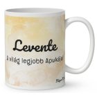 Névvel kérhető - Cuki lajhár Apa és kicsi lajhárja mintás bögre