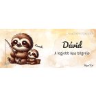 Névvel kérhető - Cuki lajhár Apa és gyermeke horgásznak mintás bögre